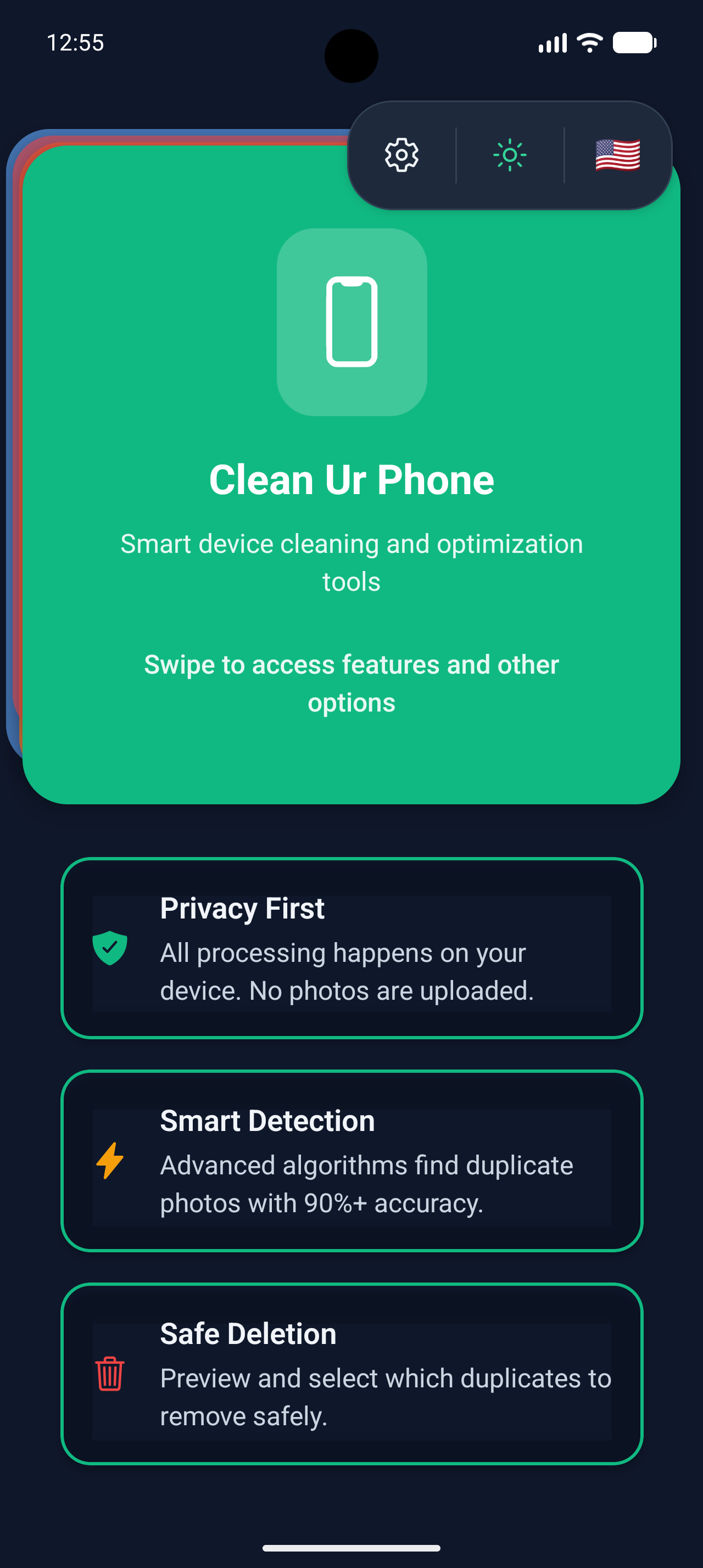 CleanUrPhone Özellikler